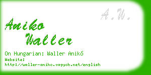 aniko waller business card